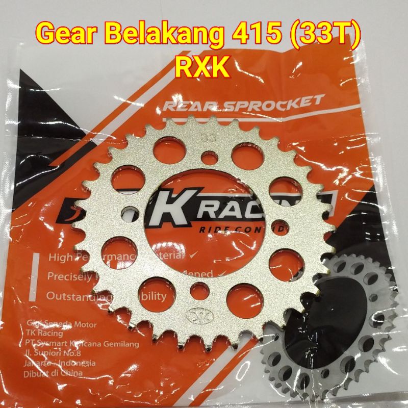 TK Racing Gear Belakang 415 RXK RX King New Fizr Vega R New Jupiter Z New MX 31T 32T 33T 34T 35T 36T 37T 38T 39T 40T 41T 42T 43T 44T 45T-33T 415