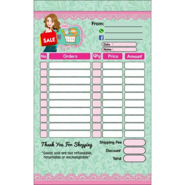 

NOTA HIJAU ISI 100 PCS