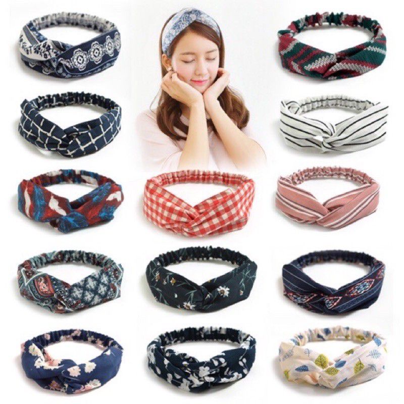 Stylish Korean Hair Twist Band Bando bandana Simpul gaya Korea Super Cute