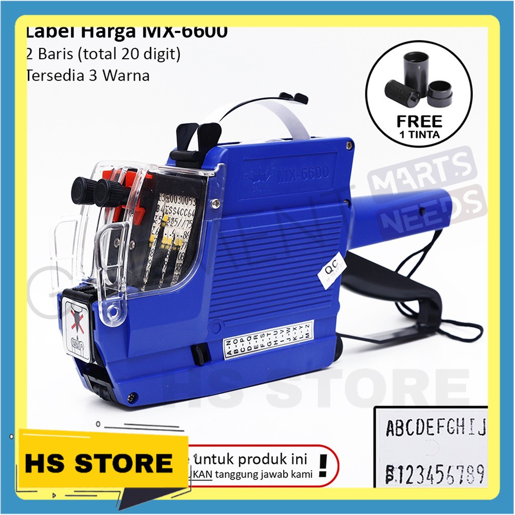 

ALAT LABEL HARGA PRICE LABELLER MX 6600