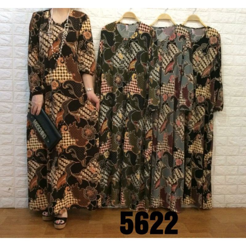 baju gamis wanita kaos katun batik