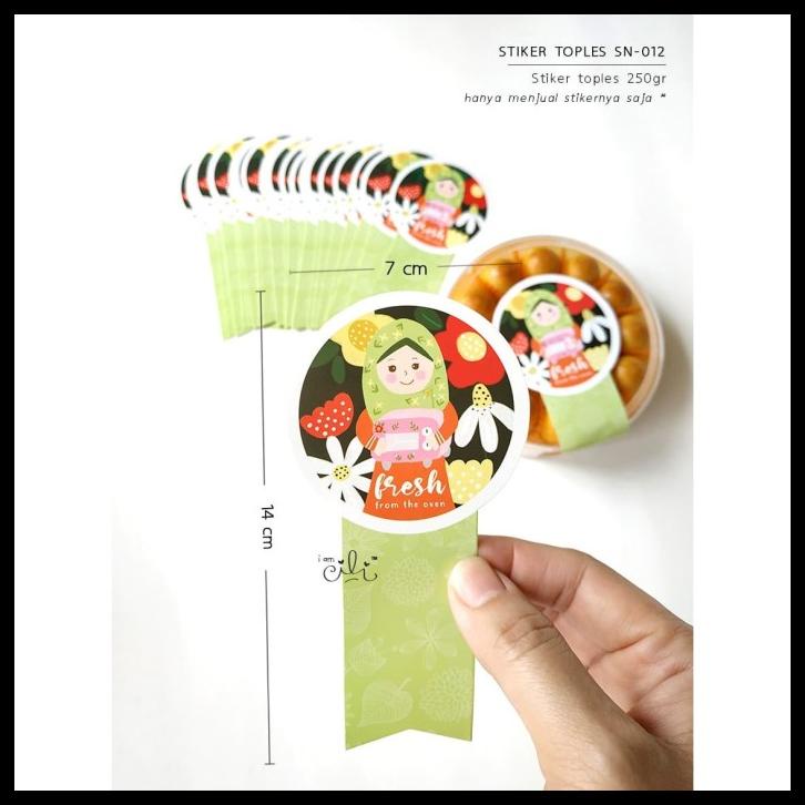 

(Sn12) Stiker Fresh From The Oven Untuk Toples 250Gr/350Gr (Uk 7X14Cm)