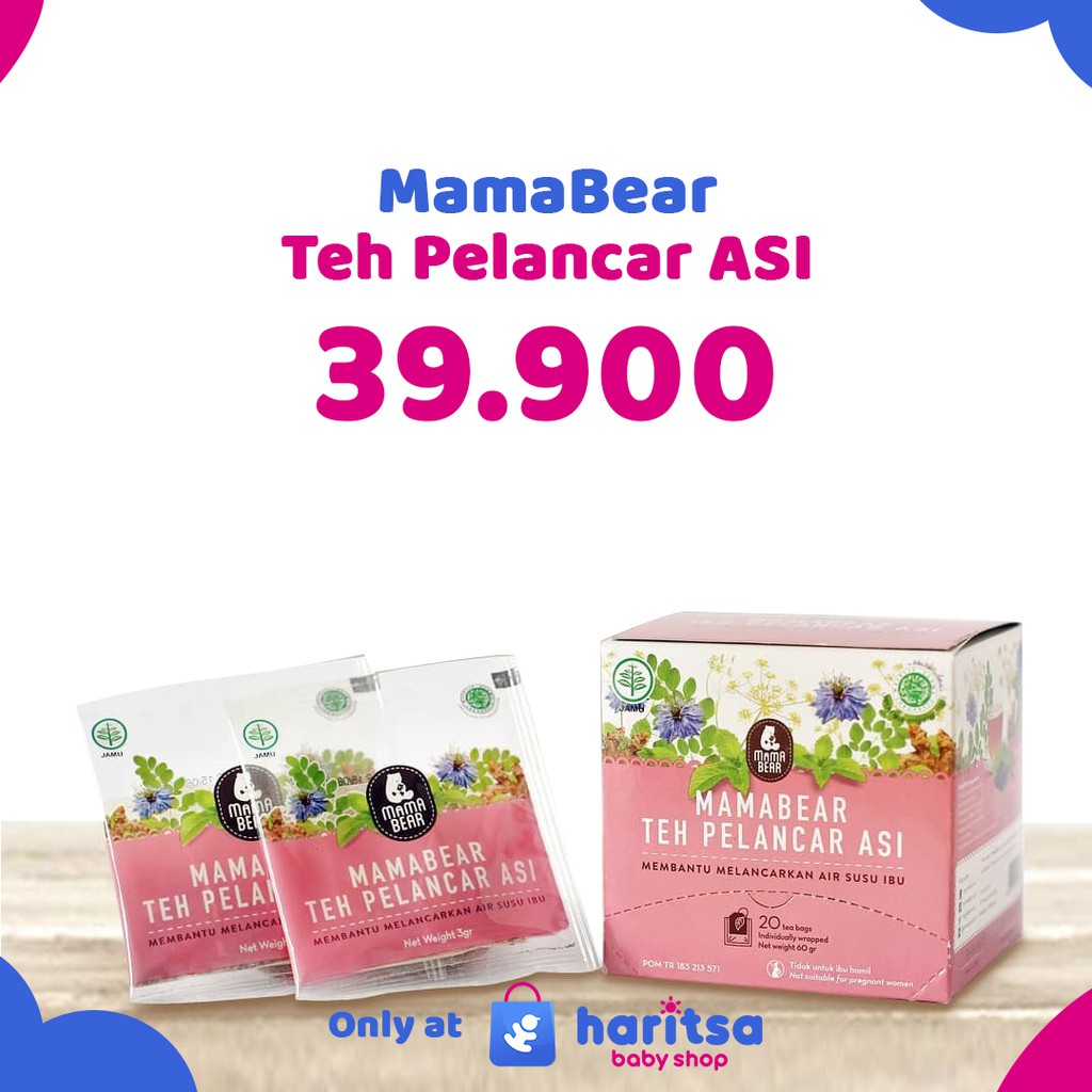 Mama Bear Teh Pelancar Penambah Asi Booster 20 tea bag