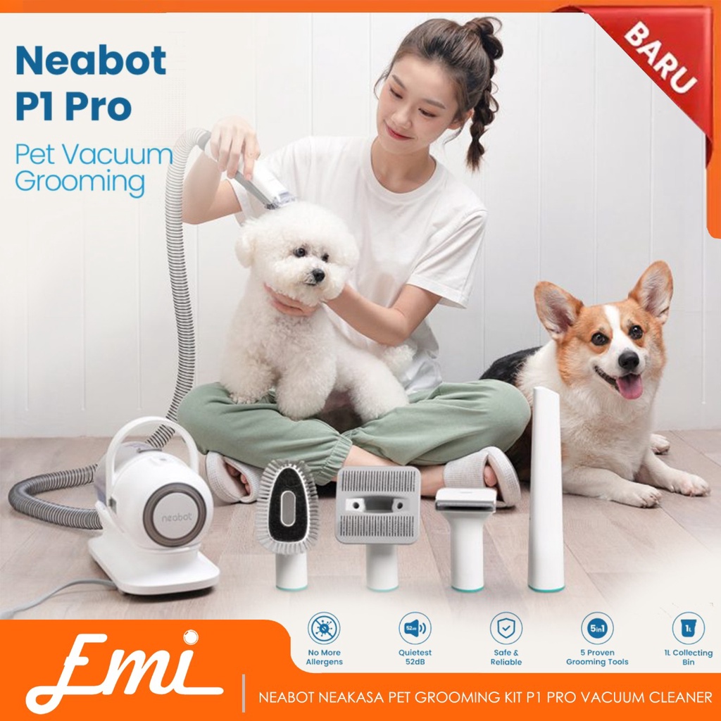 Neabot Neakasa Pet Grooming Kit P1 Pro Vacuum Cleaner 52dB Bulu Hewan