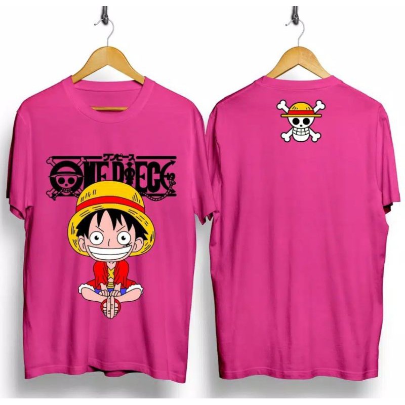 Kaos Distro Pria Murah One Piece Luffi Smile Hight Quality