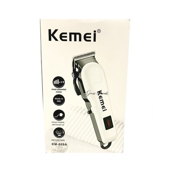 NEW Alat Cukur Rambut Rechargeable Digital Hair Clipper Kemei KM-809 A