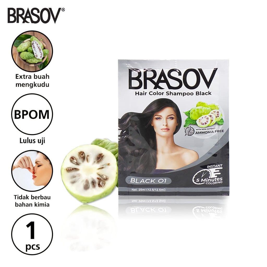 Brasov Hair Color Shampoo/ Shampo Pewarna Rambut