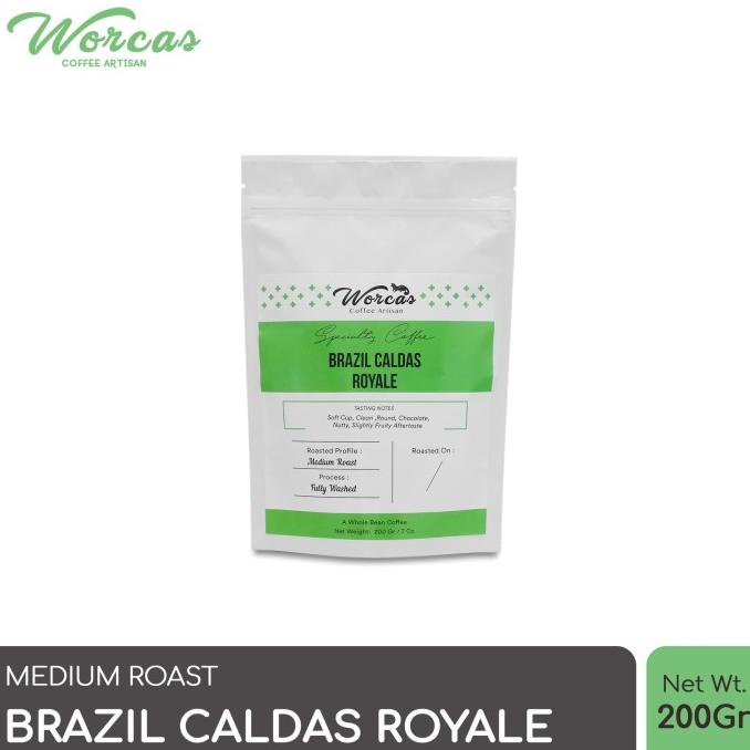 

[COD] WORCAS Arabica Brazil Caldas Royale 200gr - Medium Roasted Coffee [COD]