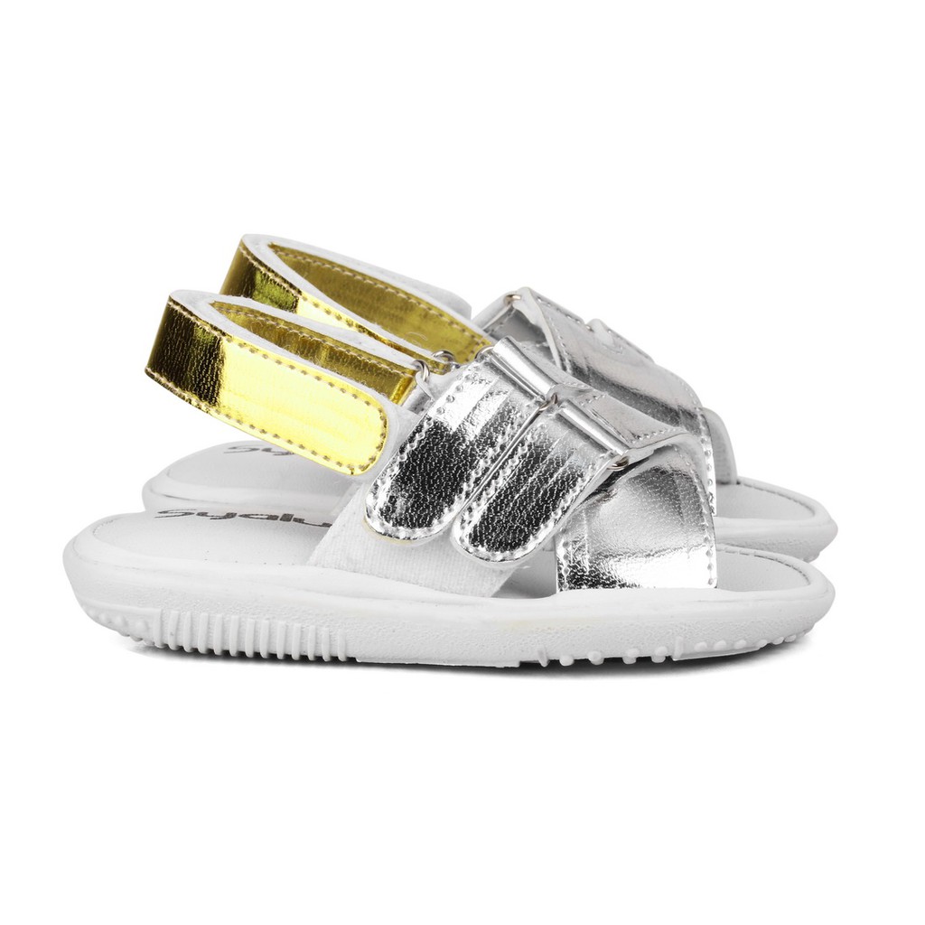 Sandal Anak Laki Laki Terbaru Model Bunyi Warna Silver SL21