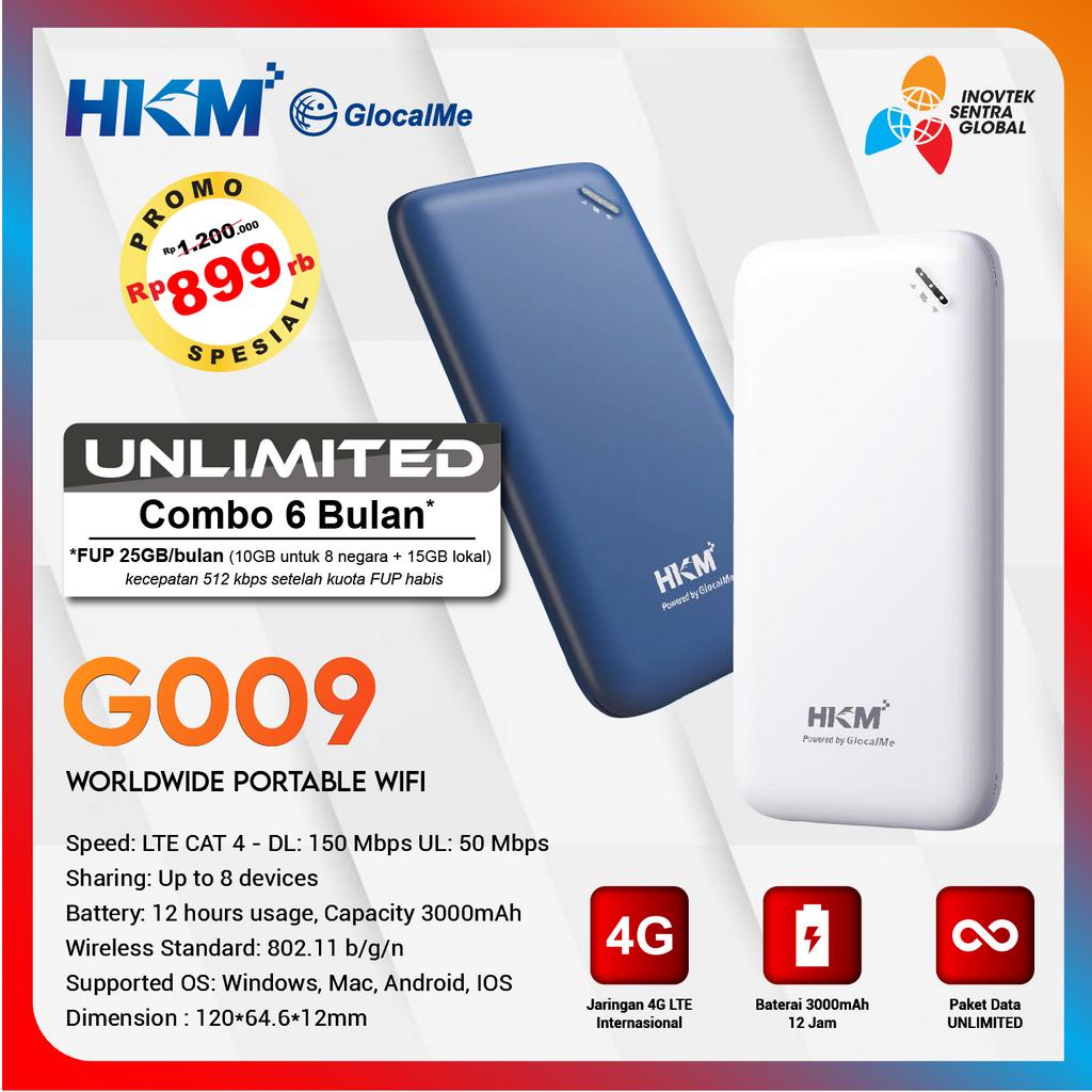 Modem Mifi HKM G009 Worldwide Portable Wifi - Garansi Resmi