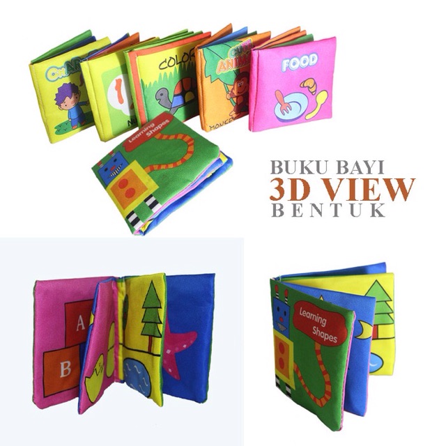 Buku Bayi kain buku bantal bayi Soft book baby 01-shape