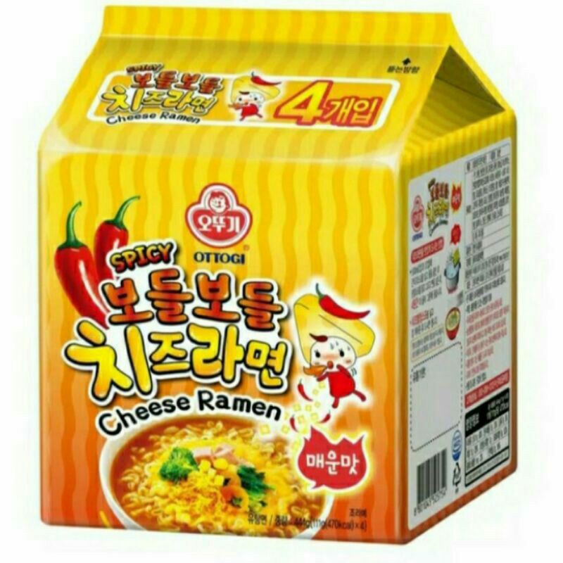 

ottogi cheese ramen spicy ( 444 gr x 4 pcs )