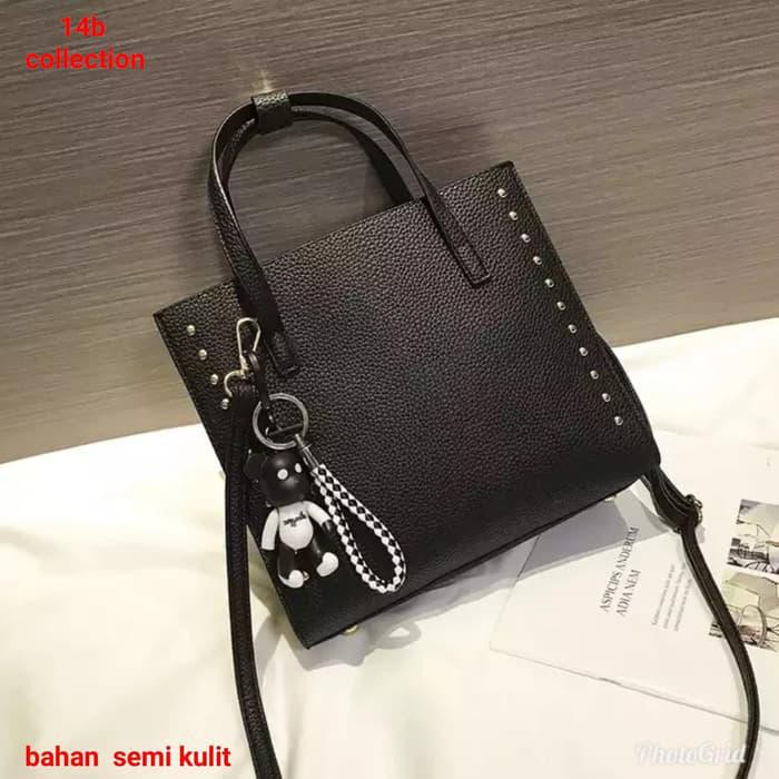 HANEROU BAG TAS WANITA TAS WANITA SIMPLE MURAH TAS SELEMPANG CEWE - HITAM