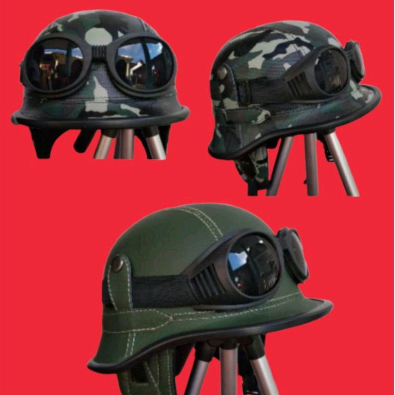 HELM RETRO MILENIAL KLASIK NAZI LORENG/HELM RETRO/HELM KLASIK/HELM NAZI/HELM NAZI HIJAU/HELM