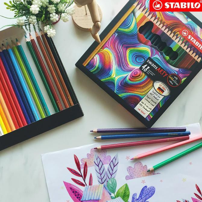 

Sale STABILO swans ARTY Colored Pencils 24 pcs / Pensil Warna isi 24 pcs