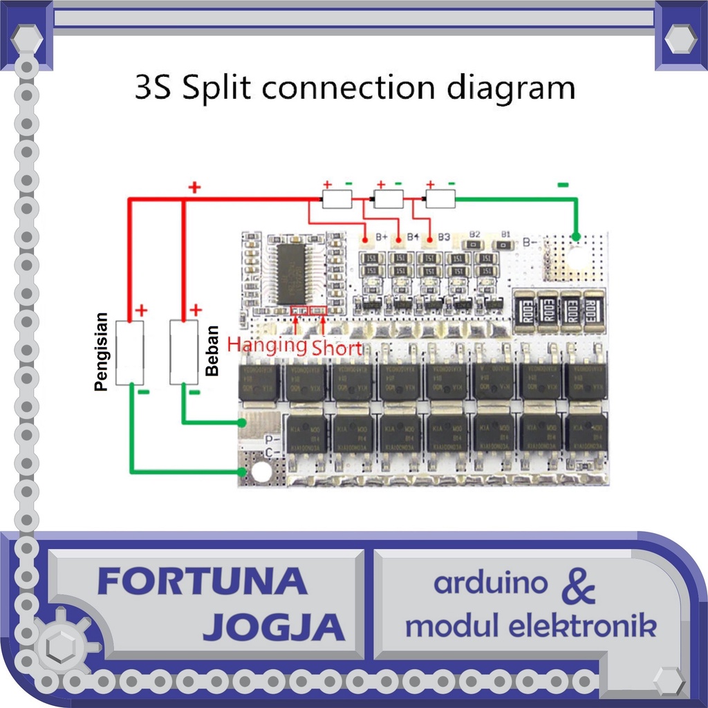 BMS 3S 4S 5S 100A Balance Charge Battery Protection Board