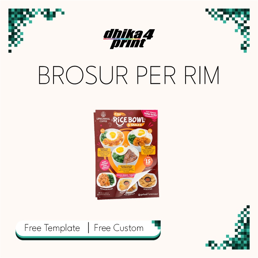 

Cetak Brosur / Brosur A4/ Brosur A5/ Brosur A6/ Brosur 1/3 A4