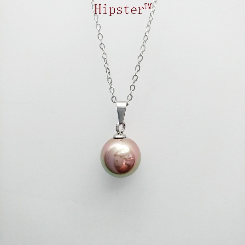 Popular Japanese and Korean Simple Elegant Freshwater Shell Bead Pendant Necklace