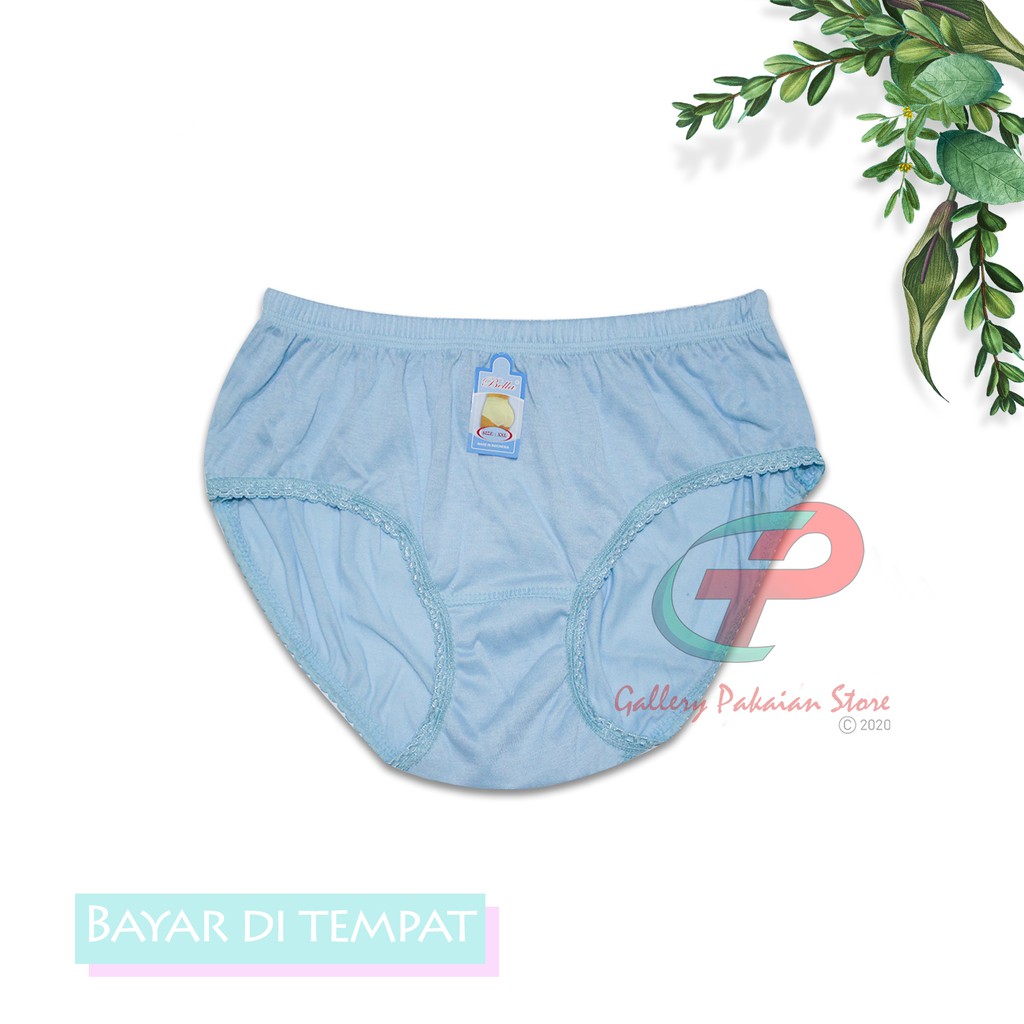 SETENGAH LUSIN 6 PCS CELANA DALAM WANITA MURAH  undies merk bela warna kalem ukuran jumbo XXL