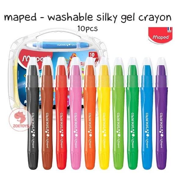 

Zoetoys Maped - Washable Silky Gel Crayon 10pcs | mainan edukasi
