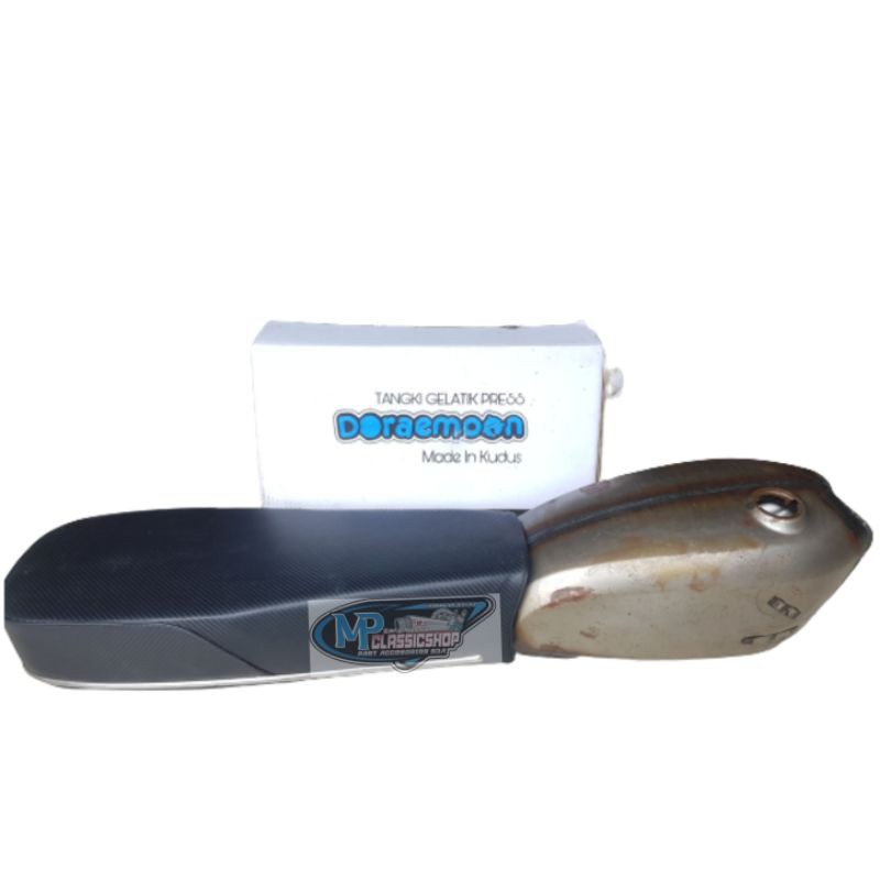 TANGKI CB DRUM PRES DORAEMON+JOK KULIT CARBON POLOS