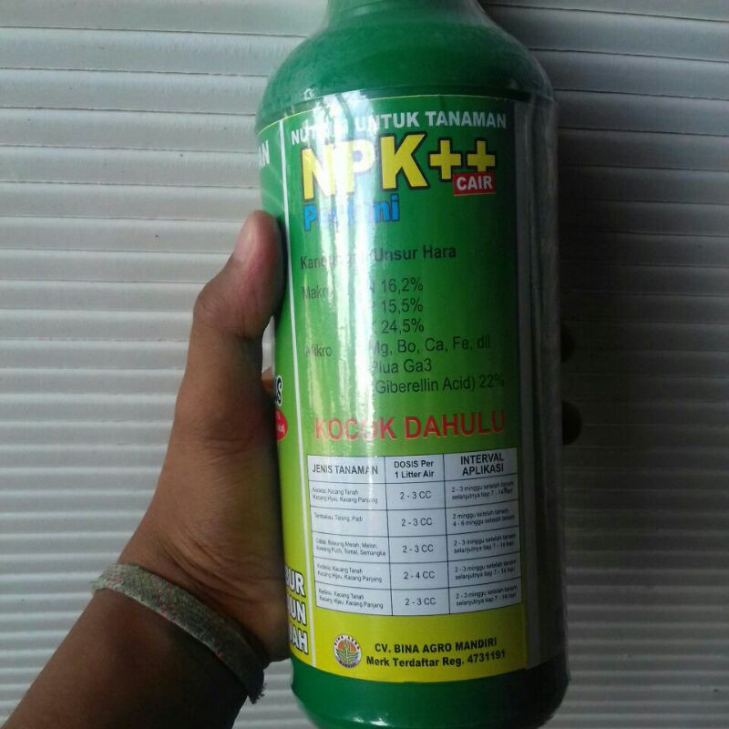 NPK++ CAIR PERTANIAN - NUTRISI TANAMAN 1 LITER / NPK CAIR 1L