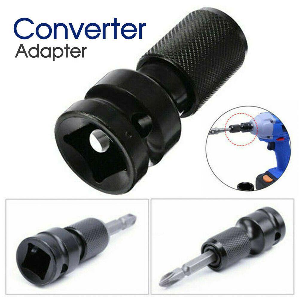 Preva 1/2inch Drive To1/4inch Alat Aksesoris Tahan Lama Hex Drill Chuck Converter