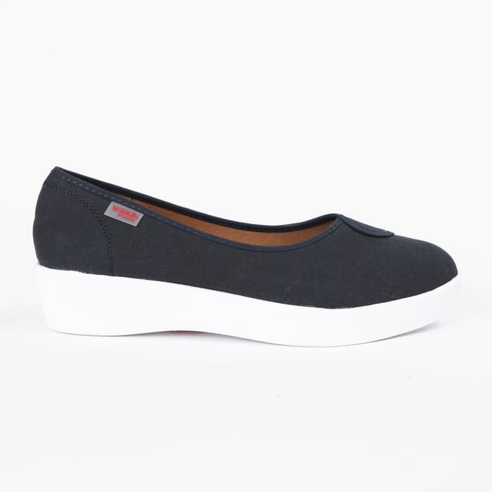 Wakai Plush Basic Navy Sepatu Wedges (WAK0002853.C4913)