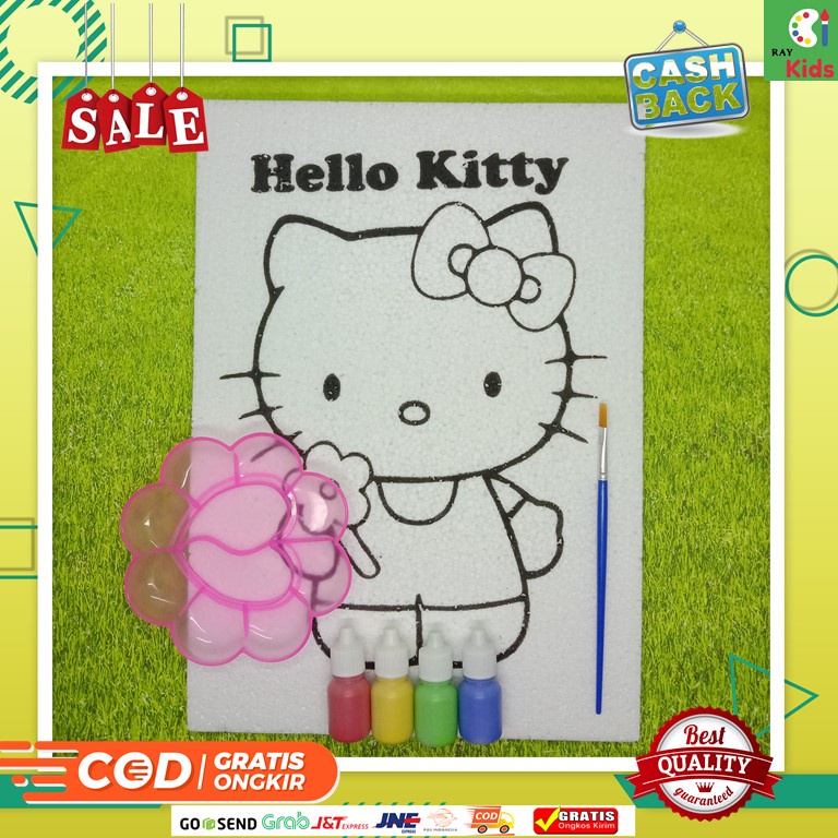 

Paket Mewarnai Melukis 6 gmbr Styrofoam Kecil Cat Air botol Tetes 10ml