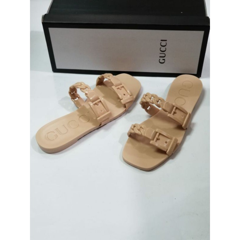 sandal flat wanita Gucc rante