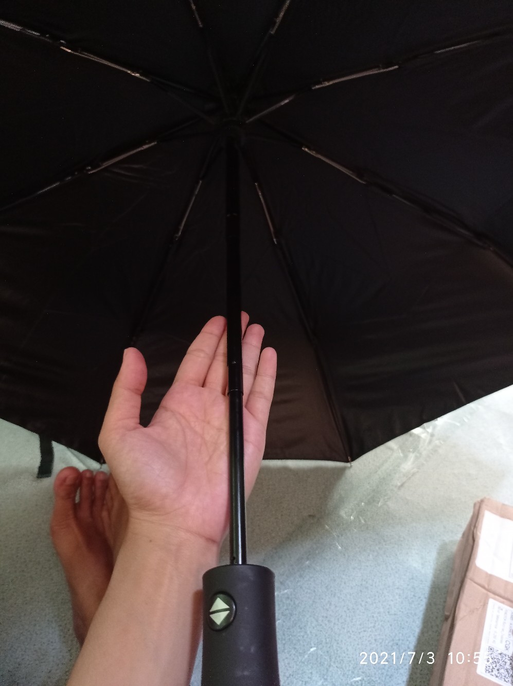 Payung Lipat Premium Anti Sinar Uv Matahari Panas Hujan Protection - Light Blue