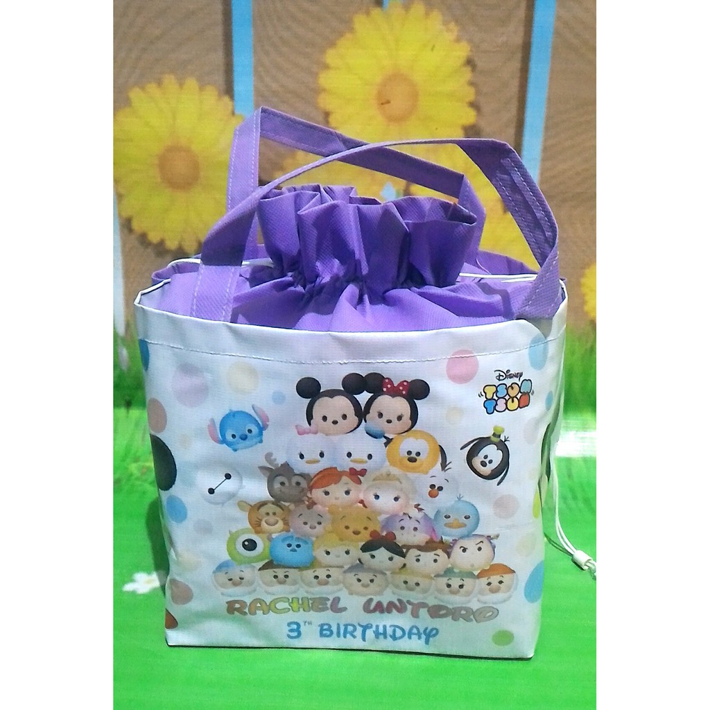 Goodie bag Souvenir Tas ulang tahun anak model serut MURAH bahan TEBAL / tas Tasyakuran Aqiqah-4