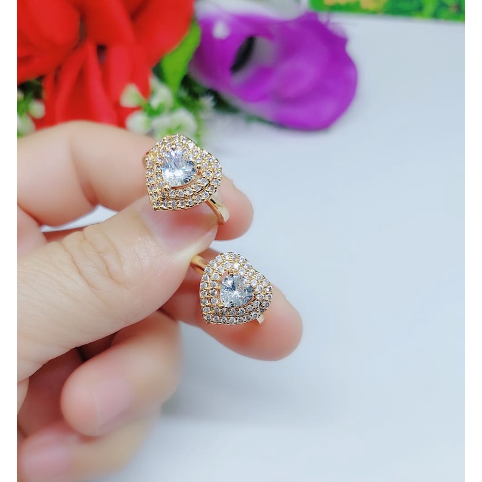 Cincin xuping permata lapis emas perhiasan fashion0448-0450