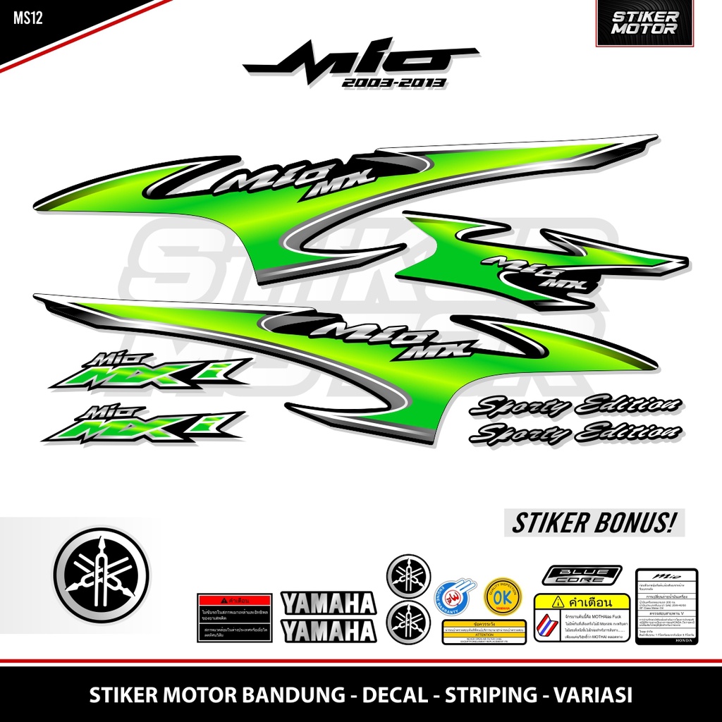 STRIPING MIO SPORTY / MIO MX / GRAFIS 10 / CONTEST / RACING / MIO LAMA / OLD / SMILE / GARNIS / THAI