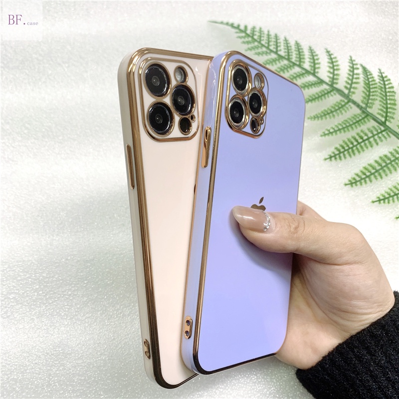 Casing Silikon Iphone 11 12 13 Pro Max X Xr Xsmax 6 7 8 Plus 6d Electroplating
