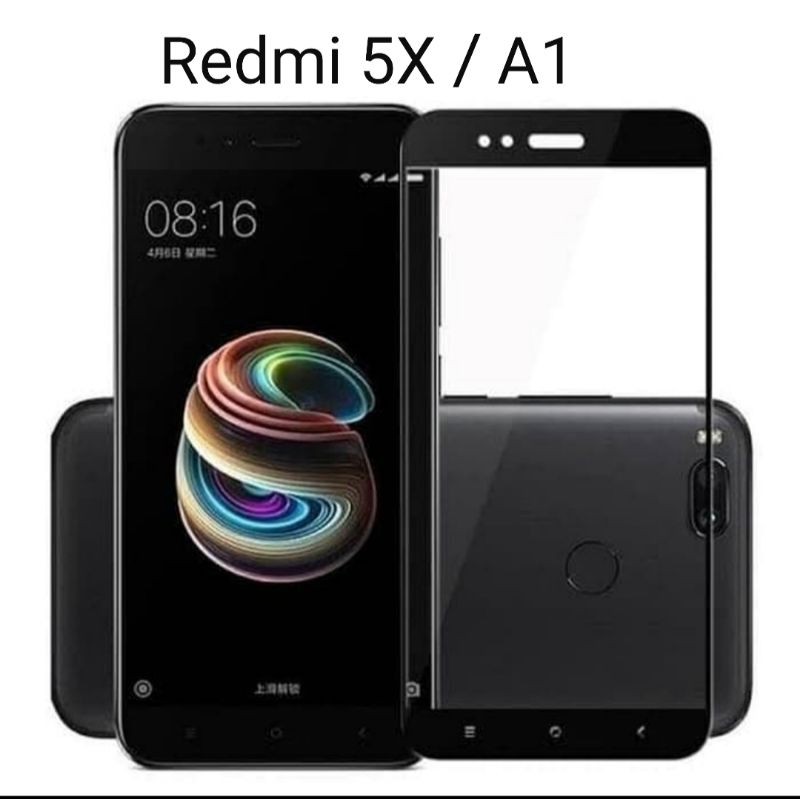 Xiaomi Redmi 5X / A1 Tempered Glass Full Layar Anti Gores Kaca