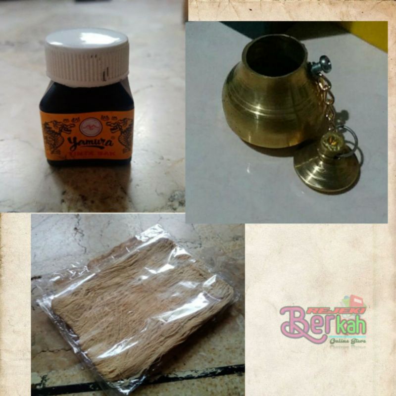

barang baru satu set paket hemat peralatan menulis tutul celup lengkap Bak tinta ukuran sedang