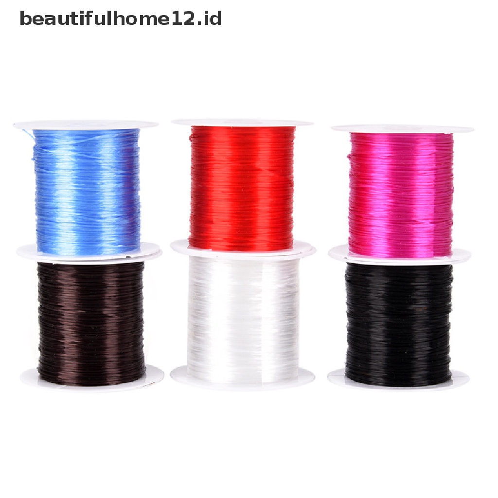 【beautifulhome12.id】 Strong Stretchy Elastic Beading Thread Cord Bracelet String For Jewelry DIY 1MM .