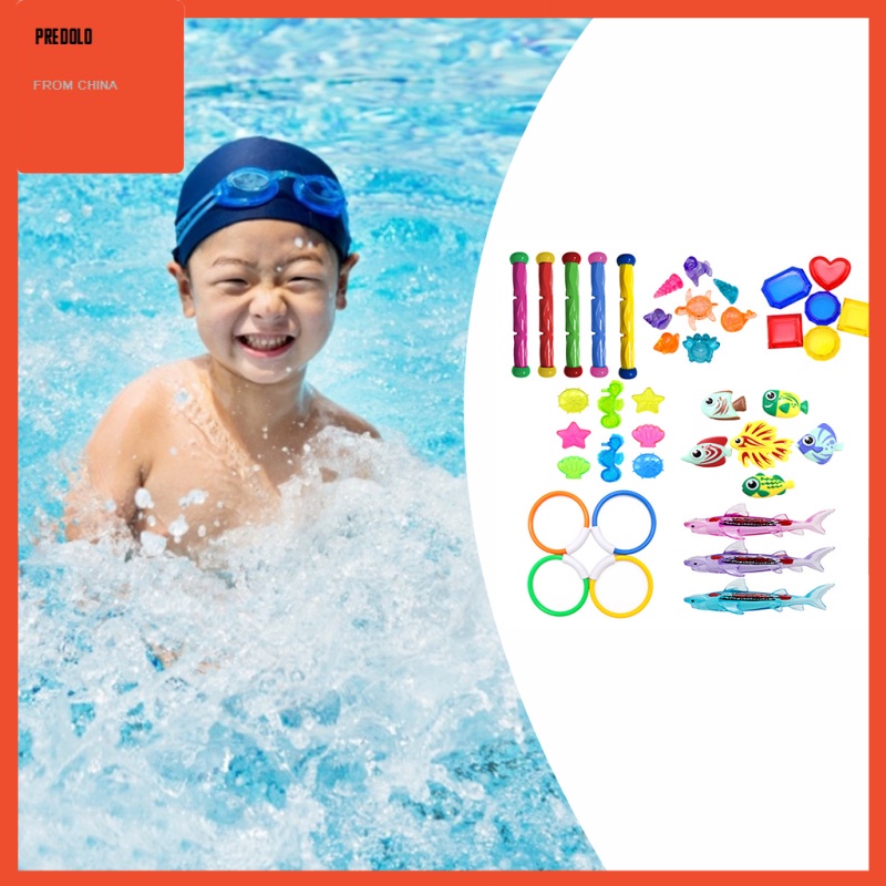 [In Stock] Plastic Swimming Diving Set Summer Fun Swimming Pool Toy  38PCS