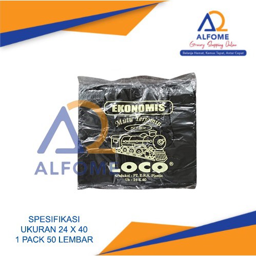 Loco Ekonomis 24 x 40 Hitam Kantong Plastik Kresek Murah Berkualitas