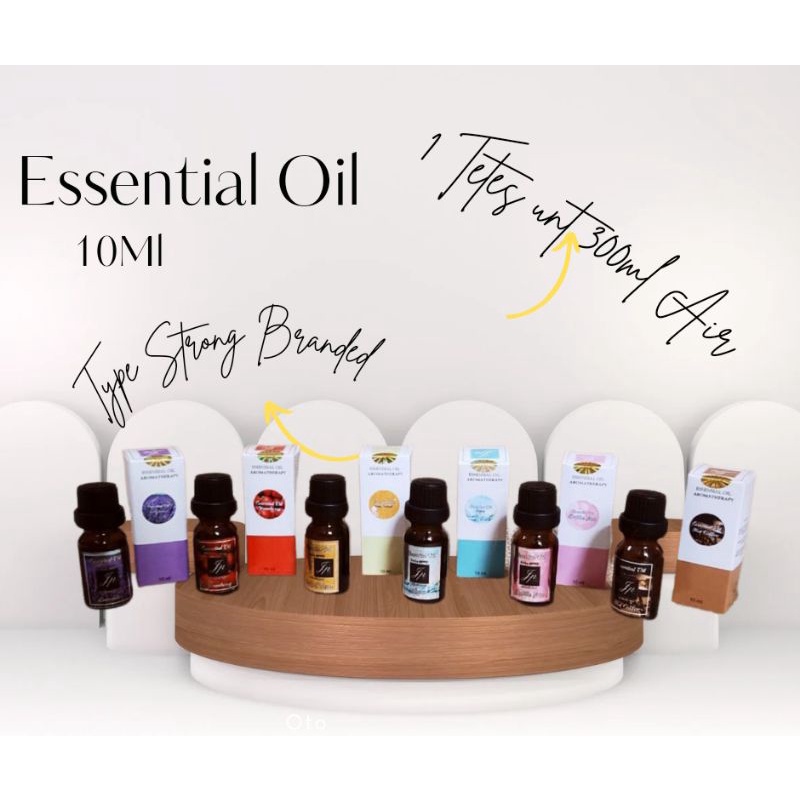 (STRONG) MINYAK ESENSIAL OIL AROMATERAPI 10 ML HUMIDIFIER DIFFUSER FREE BOX KEMASAN