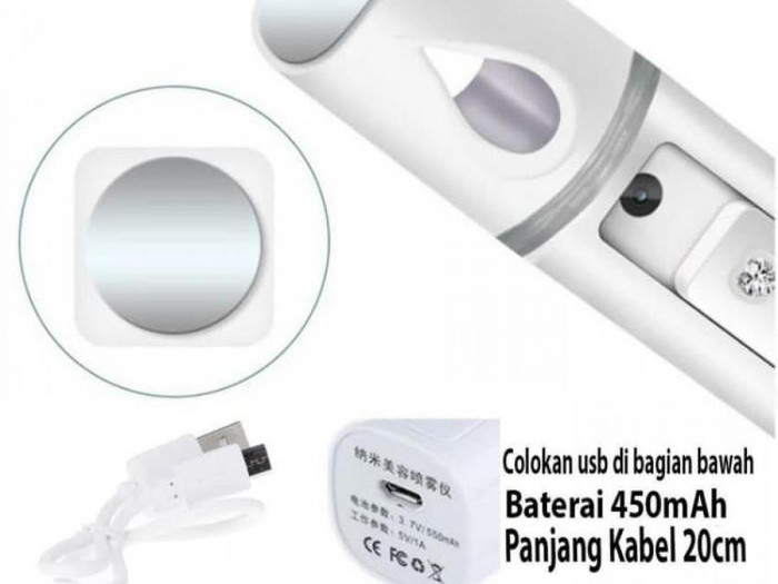 Nano Spray Perawatan Wajah Mini Portable USB Mist Sprayer Pele