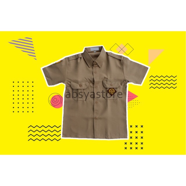 Baju pramuka laki-laki seragam pramuka laki laki pendek / sekolah / LARICI / baju pramuka pembina