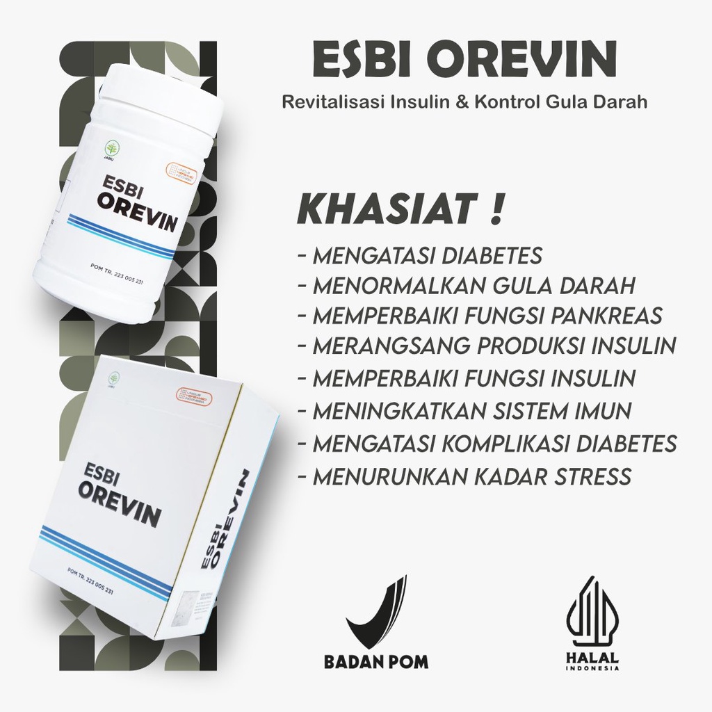 ESBI OREVIN Obat Diabetes Penurun Gula Darah Tinggi Kencing Manis Ampuh - Samsmedia