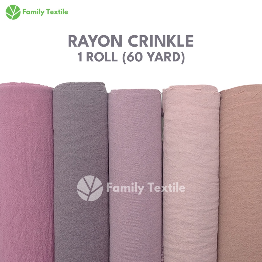 Bahan Kain Rayon Crinkle Cey Airflow 1 Roll 60 Yard Premium Quality