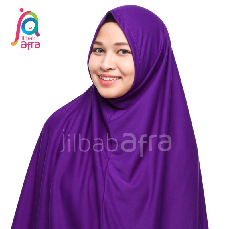 Jilbab Instan Nonpet Syifa Warna Ungu Tua Jilbab Afra