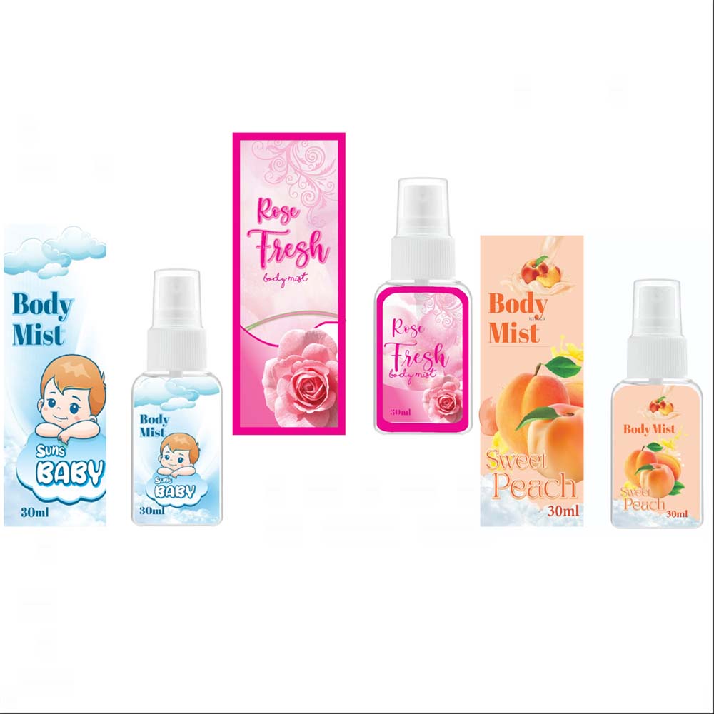 Kanzo - Paket Hemat 25 Pcs Body Mist 30ml / Paket Hemat 25 Pcs Parfum Popcorn 30ml / Parfum Pria &amp; Wanita Tahan Lama