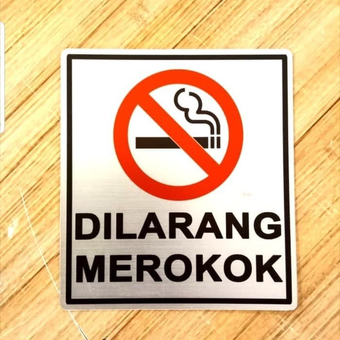 

LABEL K3 RAMBU SAFETY DILARANG MEROKOK. UKURAN 8X9CM