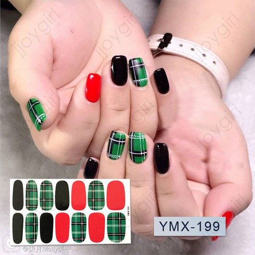 &lt;Jjoygirl&gt;YMX Nail sticker motif / sticker kuku / stiker kuku / nail stiker glitter / stripes design