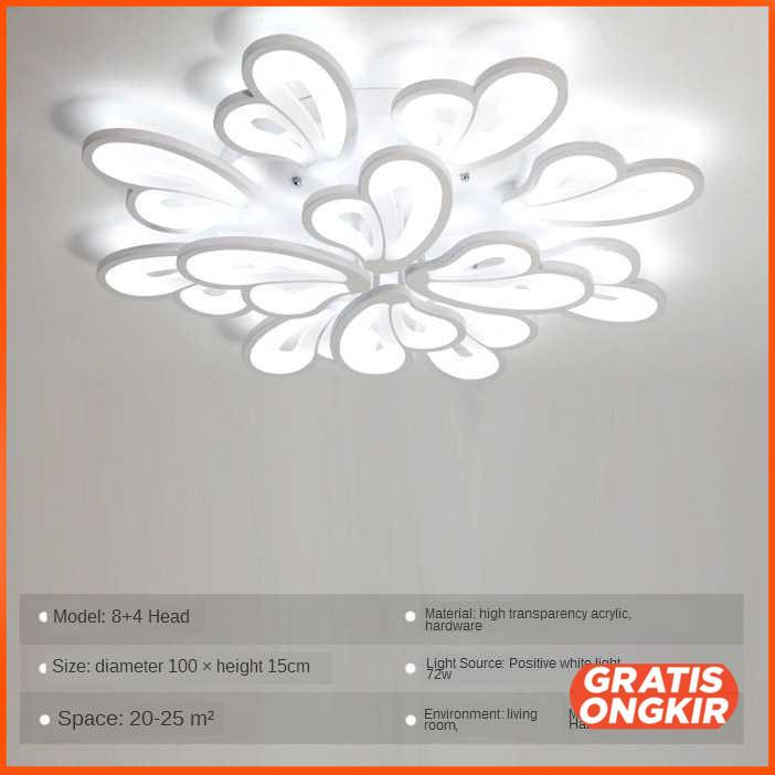 Lampu LED Plafon Modern Ceiling Light 12 Heart - DF8039